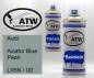 Preview: Audi, Aviator Blue Pearl, LX5N / U0: 400ml Sprühdose + 400ml Klarlack - Set, von ATW Autoteile West.